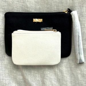 New with tags Furla purse with wallet pouch. White and black.